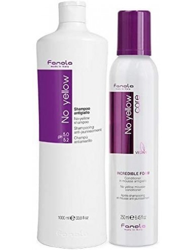 Fanola  No Yellow Shampoo & Conditioner Foam