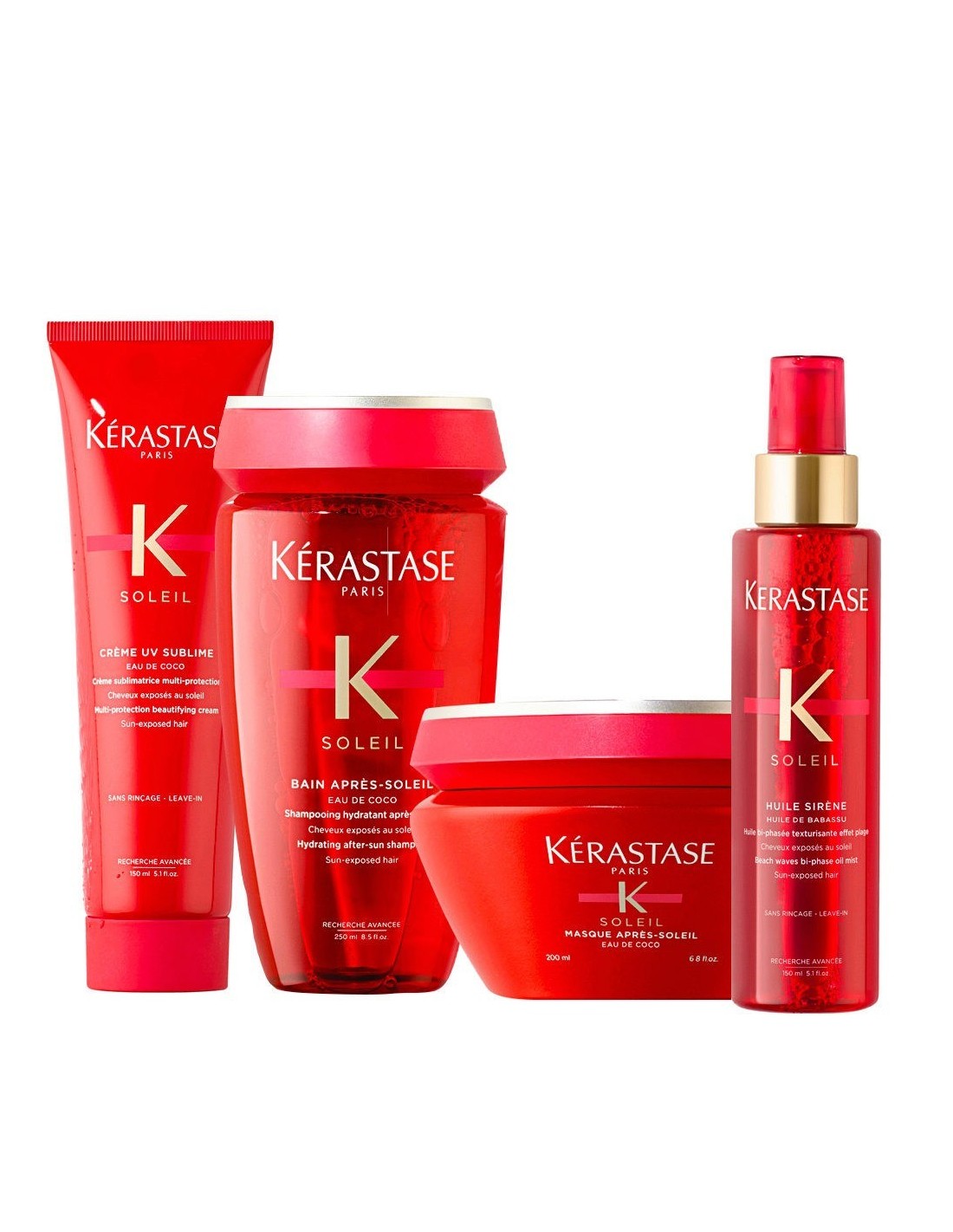 Kerastase Soleil Kit Protezione Solare Crema Protettiva 150ml Shampoo 250ml  Maschera 200ml Olio 150ml